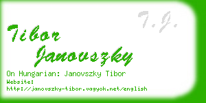 tibor janovszky business card